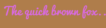Image with Font Color D96AE2 and Background Color AF7D4B